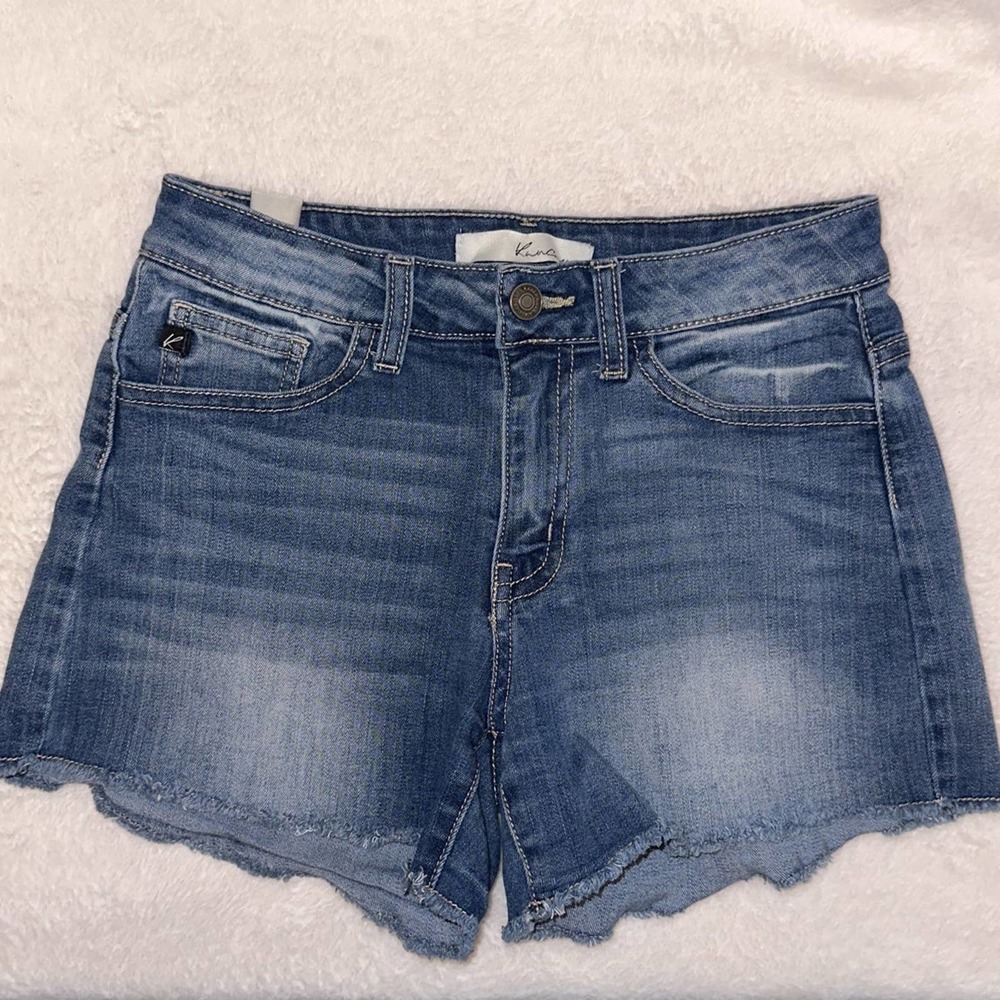 Kancan Womens Denim Light Wash Cut Off Blue‎ Jean Shorts W5/26
